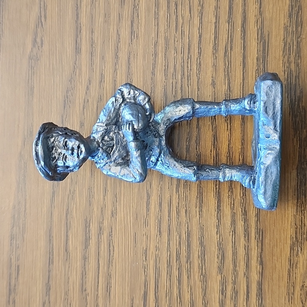 Michael Ricker Pewter Boy With Football - Picture 4 of 4